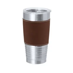 Gift Campaign Bicchiere termico in acciaio inox con fascia in PU colorata da 420ml><noscript><img width=