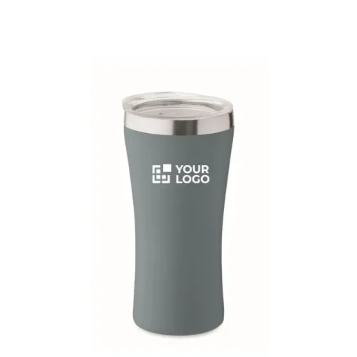 Gift Campaign Bicchiere termico in acciaio riciclato con coperchio trasparente 160ml> Bicchieri Termici Personalizzati