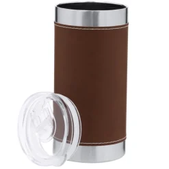 Gift Campaign Bicchiere termico in acciaio inox con fascia in PU colorata da 530ml> Bicchieri Termici Personalizzati|Bicchieri Take Away