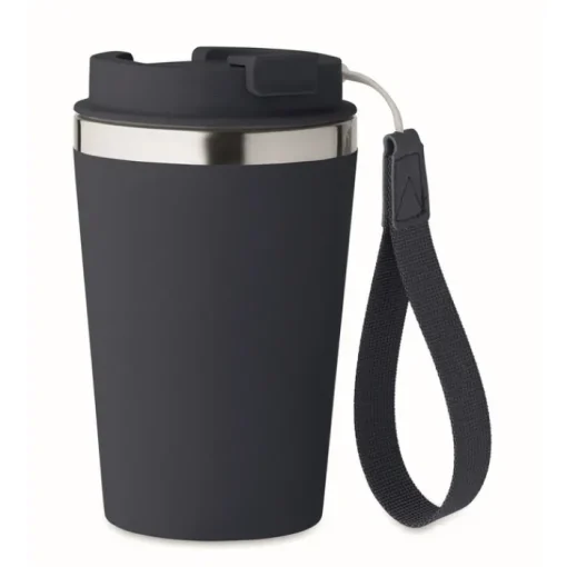 Gift Campaign Bicchiere termico in acciaio inox con laccetto da trasporto 350ml> Bicchieri Take Away