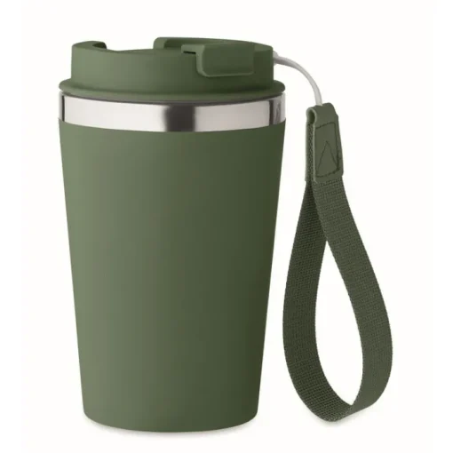 Gift Campaign Bicchiere termico in acciaio inox con laccetto da trasporto 350ml> Bicchieri Take Away
