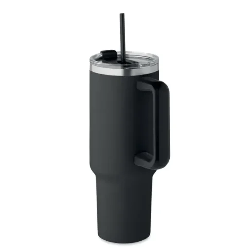 Gift Campaign Bicchiere termico in acciaio inox riciclato con tappo e cannuccia 1.2l> Bicchieri Termici Personalizzati
