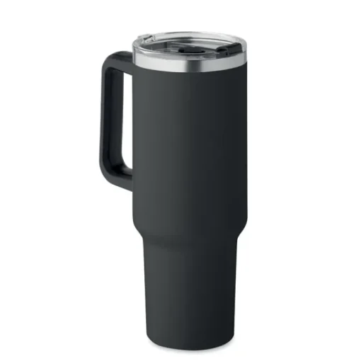 Gift Campaign Bicchiere termico in acciaio inox riciclato con tappo e cannuccia 1.2l> Bicchieri Termici Personalizzati