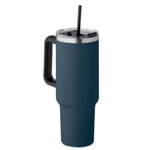 Gift Campaign Bicchiere termico in acciaio inox riciclato con tappo e cannuccia 1.2l> Bicchieri Termici Personalizzati