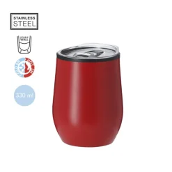 Gift Campaign Bicchiere termico in acciaio inox con coperchio trasparente 330 ml> Bicchieri Take Away