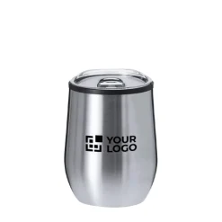 Gift Campaign Bicchiere termico in acciaio inox con coperchio trasparente 330 ml><noscript><img width=