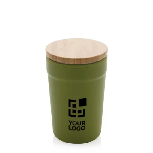 Gift Campaign Bicchiere termico in PP riciclato certificato e bambù 300ml EcoBrew> Gadget Ecologici|Bicchieri Termici Personalizzati