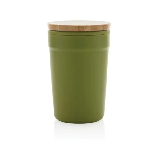 Gift Campaign Bicchiere termico in PP riciclato certificato e bambù 300ml EcoBrew> Gadget Ecologici|Bicchieri Termici Personalizzati