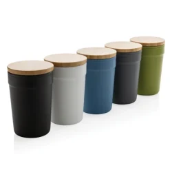 Gift Campaign Bicchiere termico in PP riciclato certificato e bambù 300ml EcoBrew></noscript> Gadget Ecologici|Bicchieri Termici Personalizzati