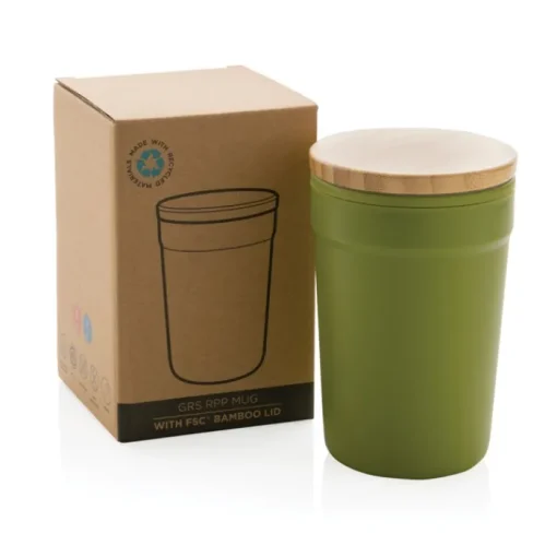 Gift Campaign Bicchiere termico in PP riciclato certificato e bambù 300ml EcoBrew> Gadget Ecologici|Bicchieri Termici Personalizzati
