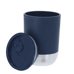 Gift Campaign Bicchiere termico in PP riciclato e base in acciaio con tappo 290ml> Bicchieri Take Away