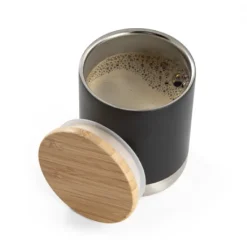 Gift Campaign Bicchiere termico piccolo in acciaio con tappo in bambù 370ml Scandi></noscript> Bicchieri Termici Personalizzati