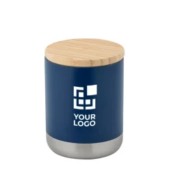 Gift Campaign Bicchiere termico piccolo in acciaio con tappo in bambù 370ml Scandi></noscript> Bicchieri Termici Personalizzati