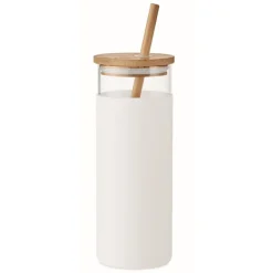 Gift Campaign Bicchiere vetro con custodia e cannuccia bambù 450ml CrystalStraw></noscript> Bicchieri Di Vetro Personalizzati