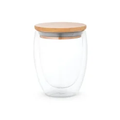 Gift Campaign Bicchiere vetro due pareti coperchio bamboo 350ml Vacuum Medium></noscript> Tazzine Da Caffè E Tazze Tè