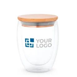 Gift Campaign Bicchiere vetro due pareti coperchio bamboo 350ml Vacuum Medium></noscript> Tazzine Da Caffè E Tazze Tè