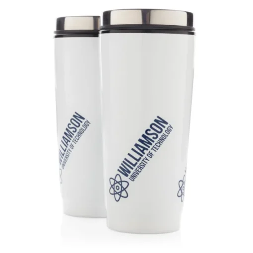 Gift Campaign Bicchieri da viaggio con logo in acciaio ed interno in PP 350ml Spot> Bicchieri Termici Personalizzati