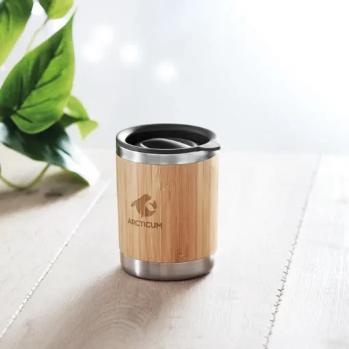 Gift Campaign Bicchieri da viaggio personalizzati in acciaio e bambù 250ml Sweden> Gadget Ecologici|Bicchieri Termici Personalizzati
