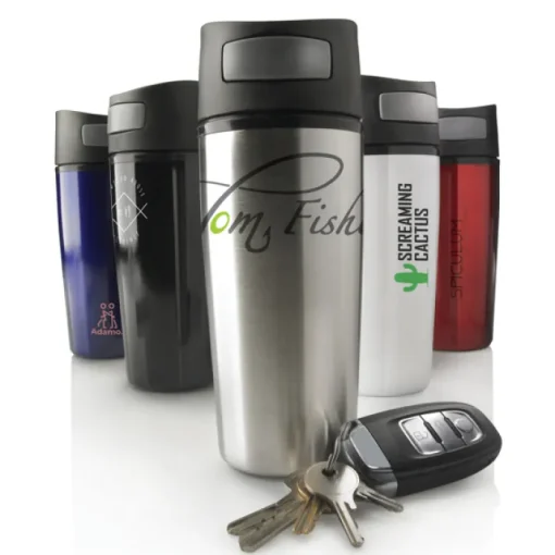 Gift Campaign Bicchieri d'asporto con tappo anti goccia a bottone 300ml Original> Bicchieri Termici Personalizzati