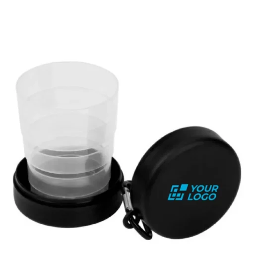 Gift Campaign Bicchieri pieghevoli da 220ml con portapasticche Pillcup Colors> Bicchieri Di Plastica Personalizzati