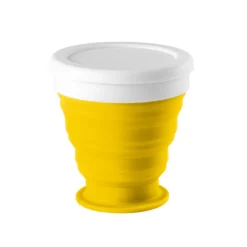 Gift Campaign Bicchieri promozionali pieghevoli con tappo bianco Colors 250 ml><noscript><img width=