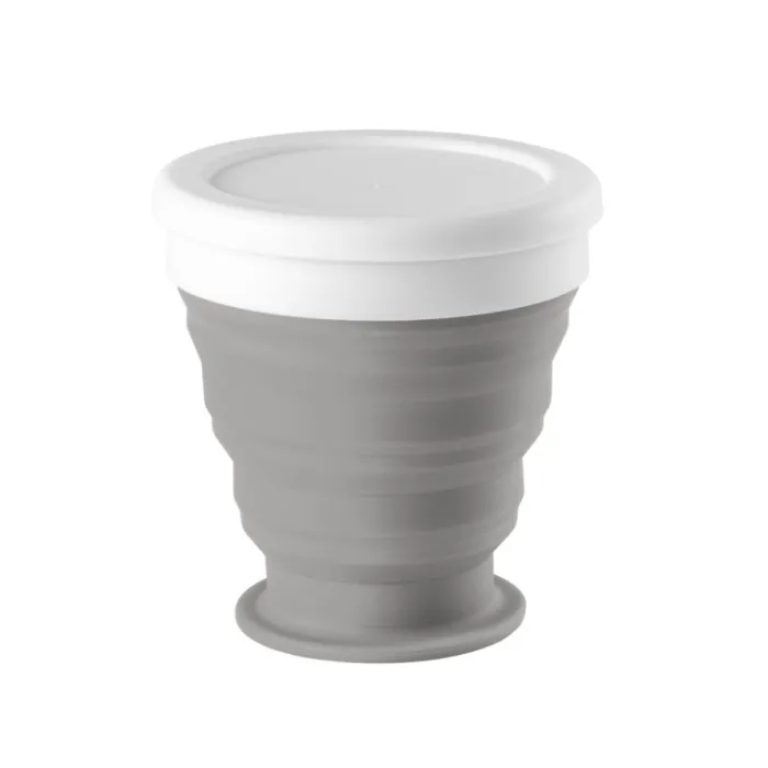 Gift Campaign Bicchieri promozionali pieghevoli con tappo bianco Colors 250 ml> Bicchieri Di Plastica Personalizzati