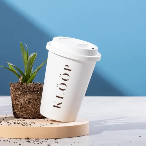 Gift Campaign Bicchieri take away compost tappo dosatore 450ml Takeaway Safe> Bicchieri Take Away