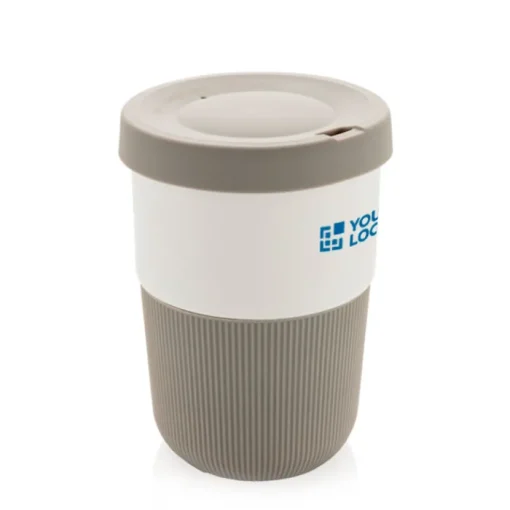Gift Campaign Bicchieri take away con base e tappo in silicone colorati 380ml Funny> Bicchieri Take Away