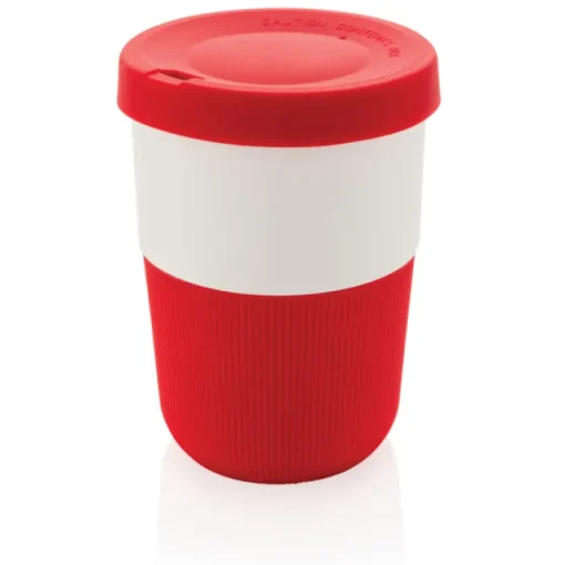 Gift Campaign Bicchieri take away con base e tappo in silicone colorati 380ml Funny> Bicchieri Take Away