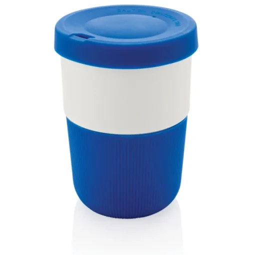 Gift Campaign Bicchieri take away con base e tappo in silicone colorati 380ml Funny> Bicchieri Take Away