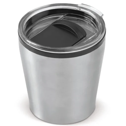 Gift Campaign Bicchierino da viaggio in acciaio con tappo a vite in plastica 180ml> Bicchieri Termici Personalizzati|Bicchieri Take Away