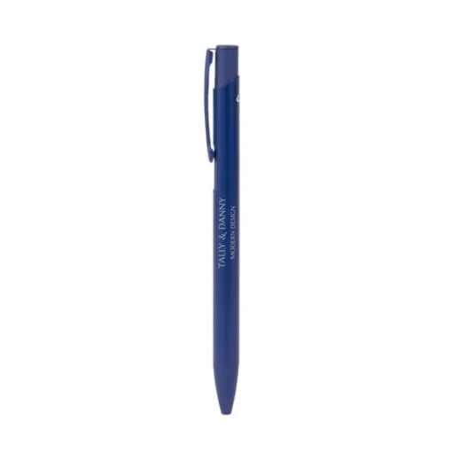 Gift Campaign Biro a scatto in alluminio riciclato con finitura opaca inchiostro blu> Penne In Metallo