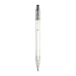 Gift Campaign Biro con logo dal corpo trasparente inchiostro nero Transparent RPET> Penne Ecologiche