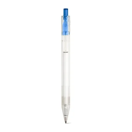 Gift Campaign Biro con logo dal corpo trasparente inchiostro nero Transparent RPET> Penne Ecologiche