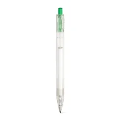 Gift Campaign Biro con logo dal corpo trasparente inchiostro nero Transparent RPET></noscript> Penne Ecologiche