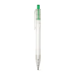 Gift Campaign Biro con logo dal corpo trasparente inchiostro nero Transparent RPET></noscript> Penne Ecologiche