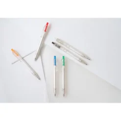 Gift Campaign Biro con logo dal corpo trasparente inchiostro nero Transparent RPET></noscript> Penne Ecologiche