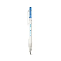 Gift Campaign Biro con logo dal corpo trasparente inchiostro nero Transparent RPET></noscript> Penne Ecologiche