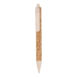 Gift Campaign Biro promozionale con corpo in sughero e inchiostro blu TriCore> Penne Ecologiche