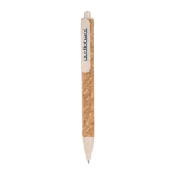 Gift Campaign Biro promozionale con corpo in sughero e inchiostro blu TriCore> Penne Ecologiche