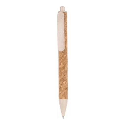 Gift Campaign Biro promozionale con corpo in sughero e inchiostro blu TriCore> Penne Ecologiche