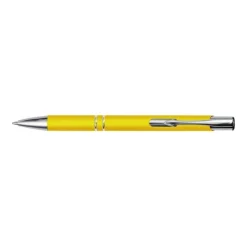 Gift Campaign Biro promozionale in alluminio corpo gommoso inchiostro blu Glober></noscript> Penne In Metallo