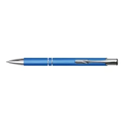 Gift Campaign Biro promozionale in alluminio corpo gommoso inchiostro blu Glober></noscript> Penne In Metallo
