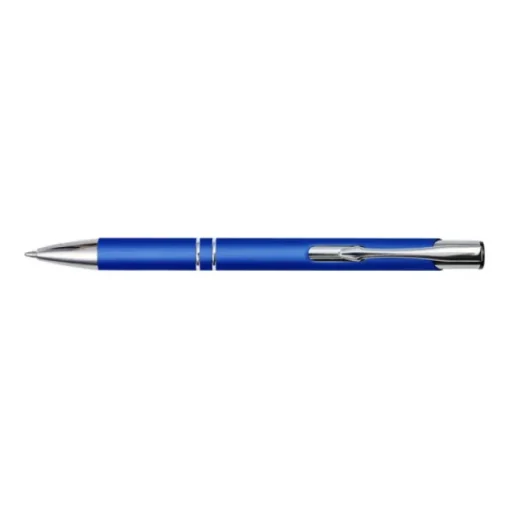 Gift Campaign Biro promozionale in alluminio corpo gommoso inchiostro blu Glober> Penne In Metallo