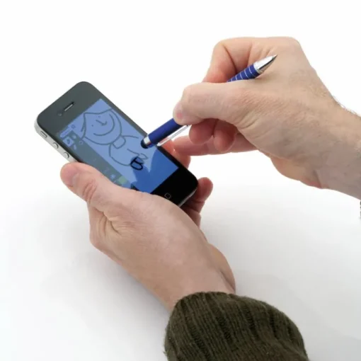 Gift Campaign Biro promozionali con gommino touch inchiostro blu Touch Intense> Penne In Metallo