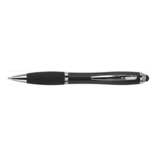 Gift Campaign Biro pubblicitario con impugnatura in gomma inchiostro nero Touch> Penne Di Plastica