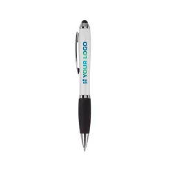 Gift Campaign Biro pubblicitario con impugnatura in gomma inchiostro nero Touch></noscript> Penne Di Plastica