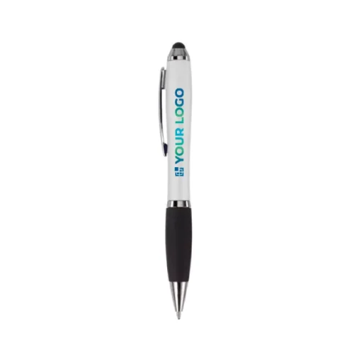 Gift Campaign Biro pubblicitario con impugnatura in gomma inchiostro nero Touch> Penne Di Plastica
