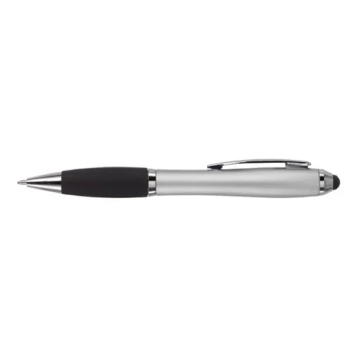 Gift Campaign Biro pubblicitario con impugnatura in gomma inchiostro nero Touch> Penne Di Plastica