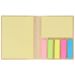 Gift Campaign Blocchetto di bambù con 2 set di post-it gialli e segnapagina adesivi></noscript> Post-It E Memo
